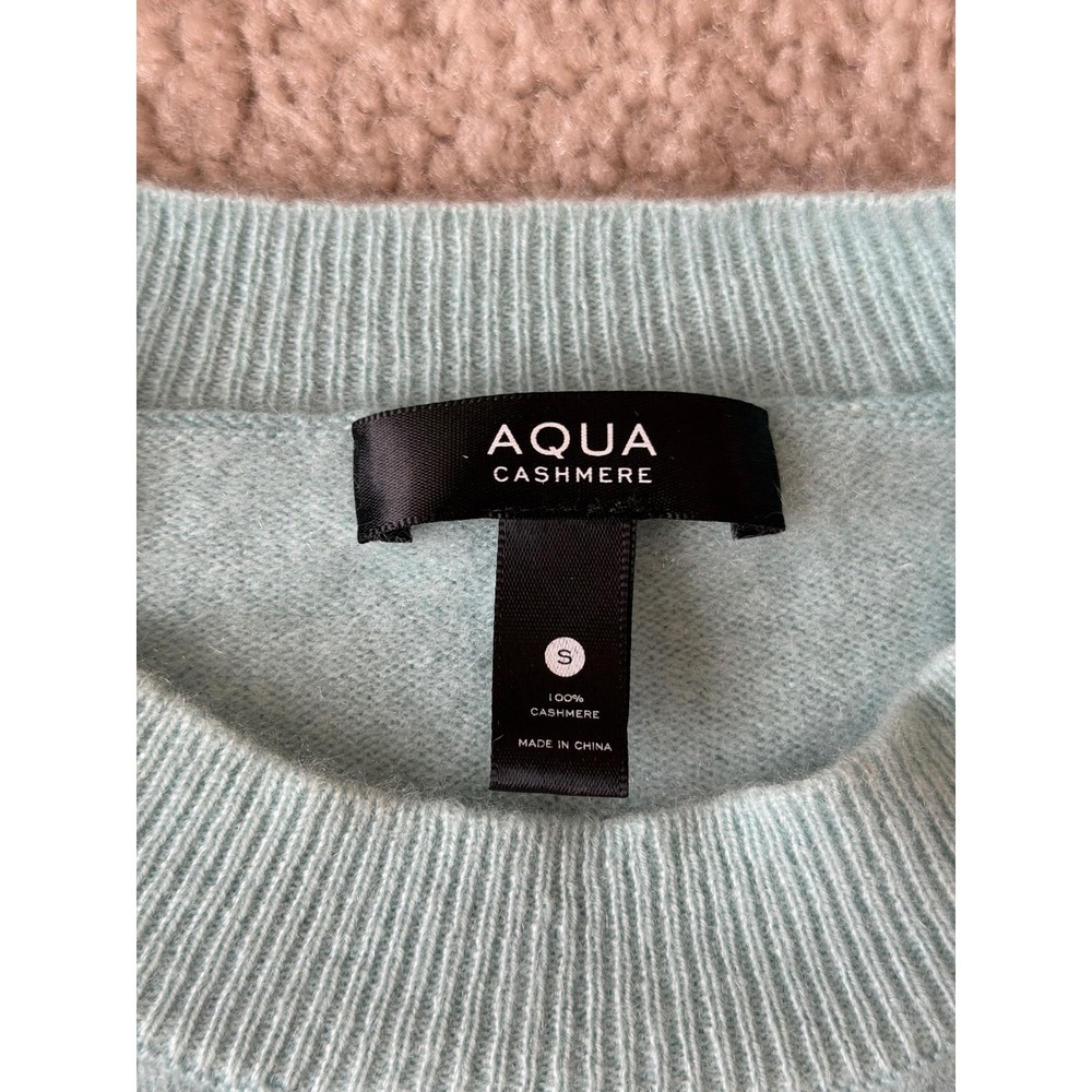 AQUA Cashmere Sweater Ombre Pastel Blue Yellow Pink Small - Picture 4 of 8
